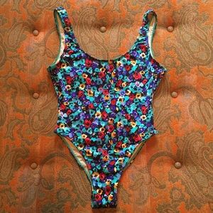 Floral Print Malibu One-Piece Flower Swimsuit Swim